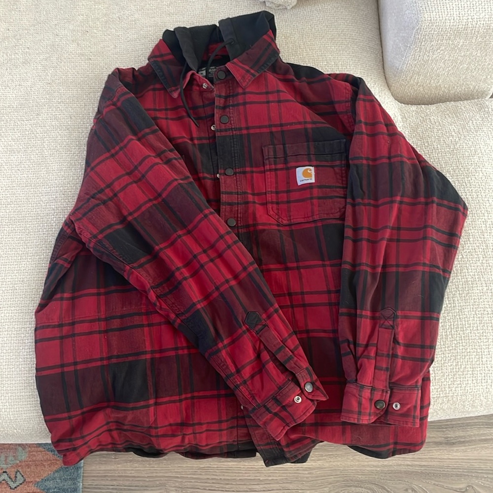 Carhartt flannel fleece lined jacket